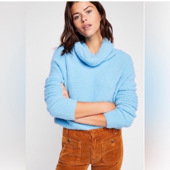 Free People Stormy‎ Pullover Sweater Blue Medium - Picture 1 of 6